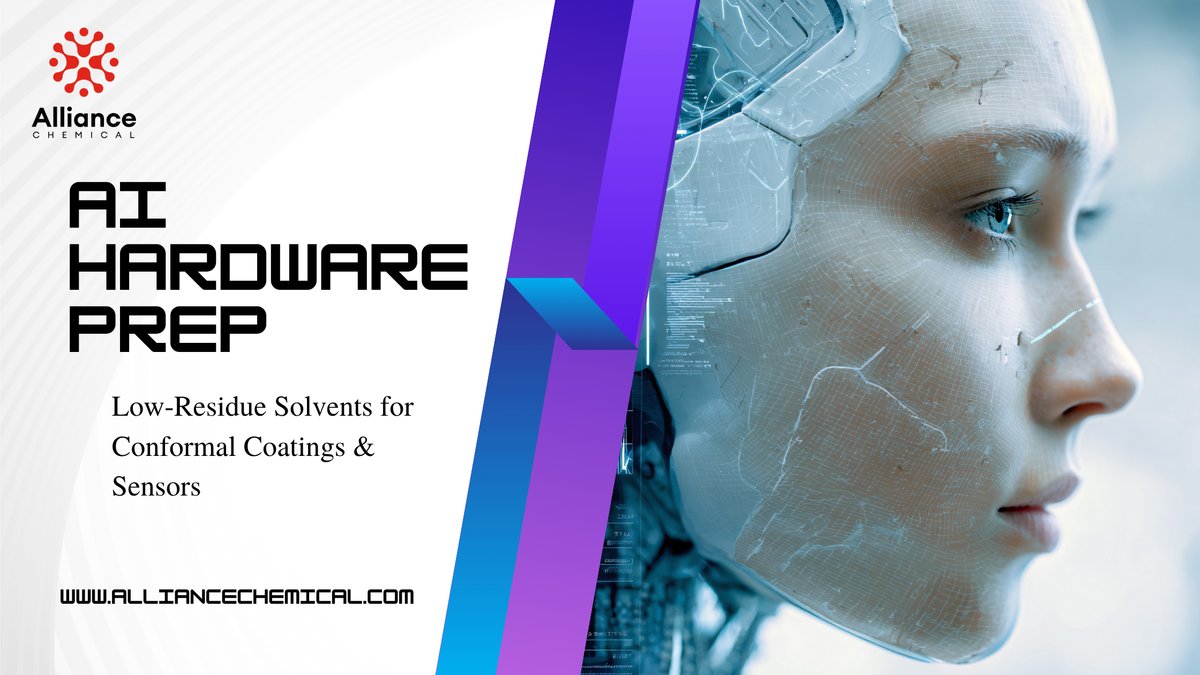 AI Hardware Prep: Low-Residue Solvents for Conformal Coatings & Sensors — Alliance Chemical