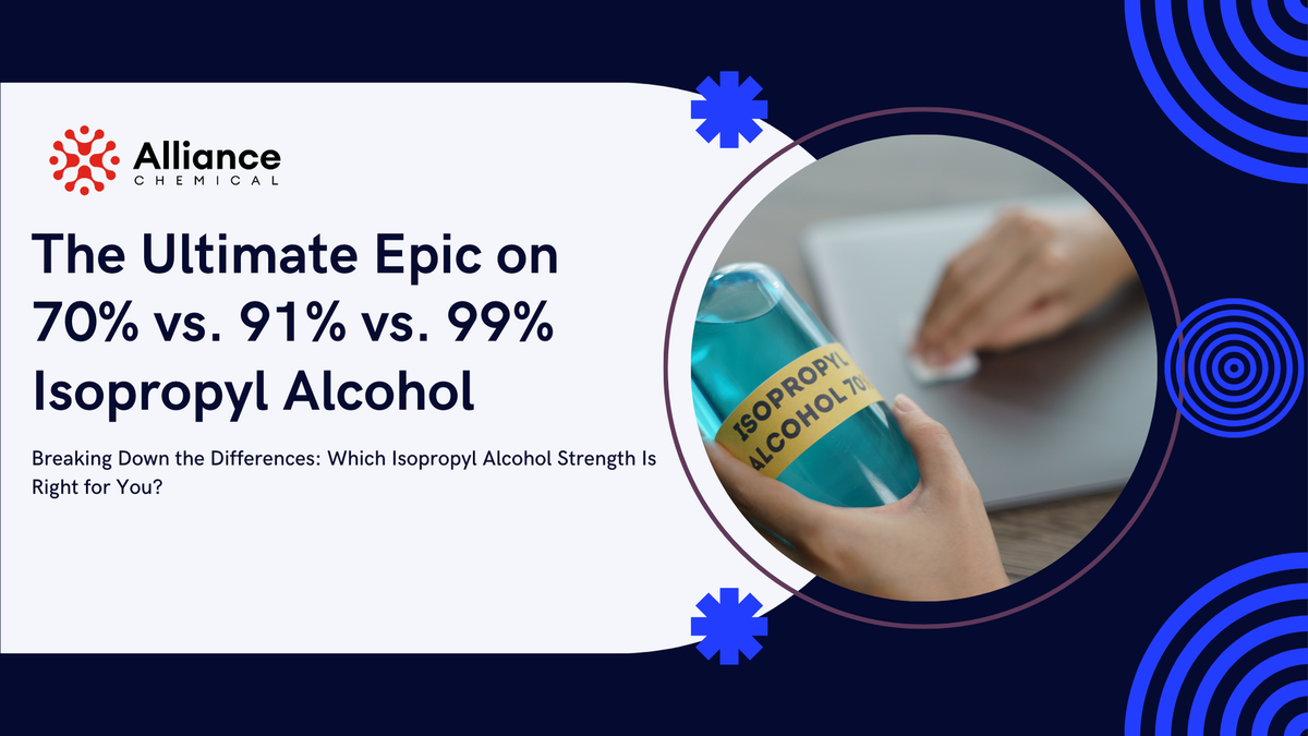 70% vs 91% vs 99% Isopropyl Alcohol Compared — Alliance Chemical