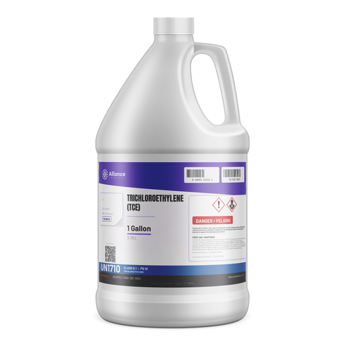 Trichloroethylene Technical Grade 1-gallon plastic jug for metal parts degreasing, Alliance Chemical