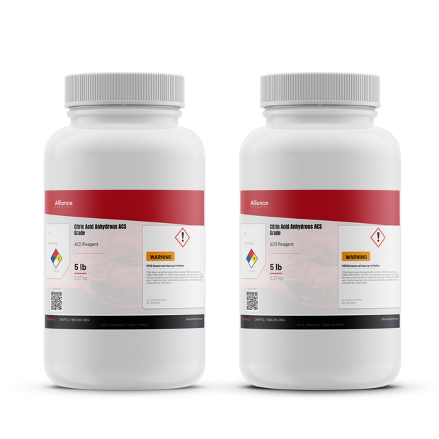 Citric Acid Anhydrous - ACS Reagent Grade - 5 Lbs. / 2 Pack (10 lbs.)