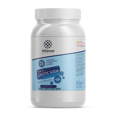 Sodium Hydroxide Flakes - 1 Pack (4 lbs.)