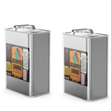 Two 1-quart steel jugs of Alliance Chemical Blendpro - Professional Paint Thinner with silver finish and metal handles.