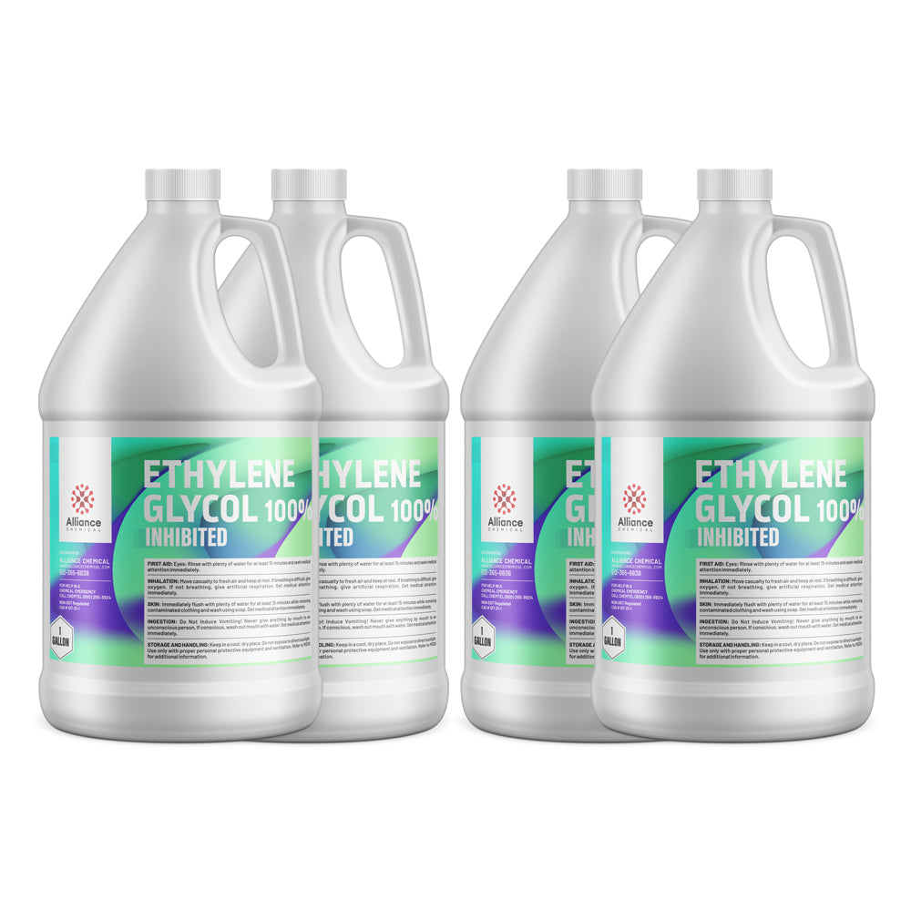 Alliance Chemical 100% Ethylene Glycol Inhibited, 4-pack of 1-gallon HDPE jugs