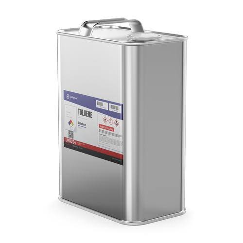 Toluene 99.5% Technical Grade 1-gallon metal can for industrial paint thinners, Alliance Chemical