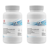 2-lb HDPE bottles of talc powder , Alliance Chemical branding and hazard symbol