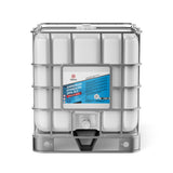 One 275-gallon plastic tote of Alliance Chemical Ammonium Hydroxide 29% ACS Grade with a steel cage and labeled.