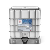 Alliance Chemical Battery Water 330-gallon plastic tote with a metal cage, label, and spigot.