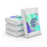 Four 55-lbs Alliance Chemical Boric Acid Powder 99% Acs Grade bags with labels and sealed closures.