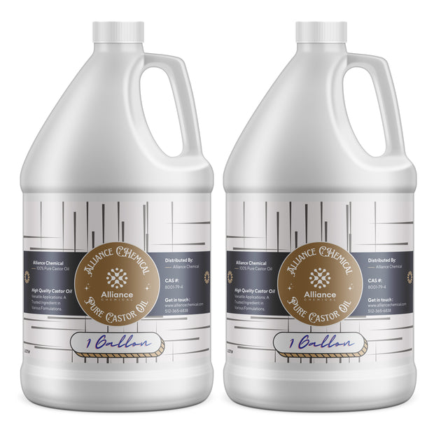 Alliance Chemical Pure Castor Oil, 2-pack of 1-gallon HDPE jugs
