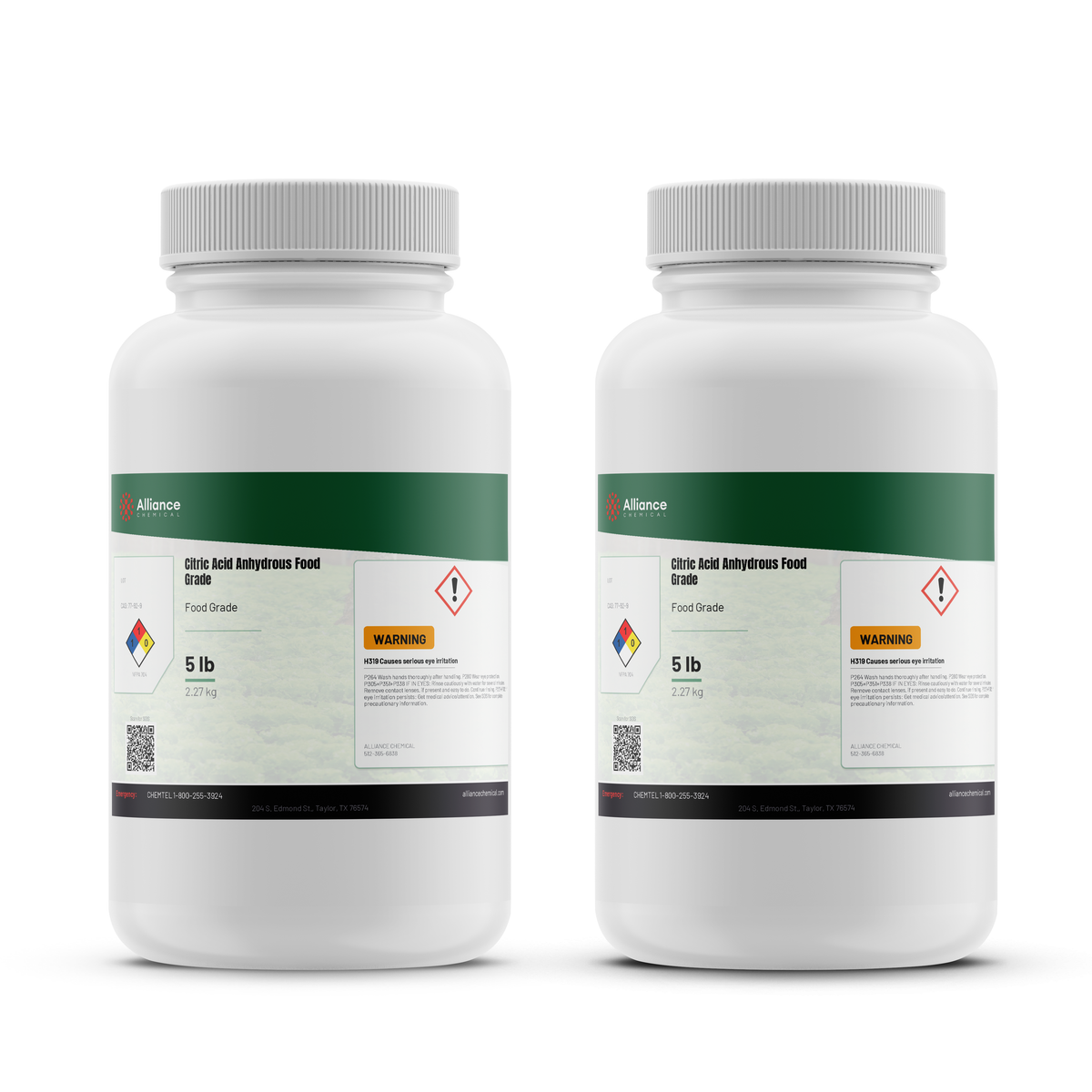Citric Acid Anhydrous - Food Grade - 5 Lbs. / 2 Pack (10 lbs.)