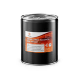 5-gallon steel drum of Alliance Chemical 200-proof denatured alcohol 3A with NFPA diamond (2-3-0), and industrial safety