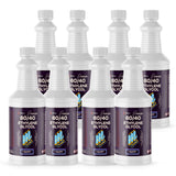 Eight 1-quart plastic bottles of Alliance Chemical Ethylene Glycol 60/40 with white screw caps and product labels.