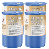 55-gallon blue drums of 100% Ethylene Glycol ACS Grade by Alliance Chemical white-blue lid seal