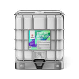 Alliance Chemical 330-gallon tote of 100% Ethylene Glycol Inhibited with a steel cage and a white plastic cap.