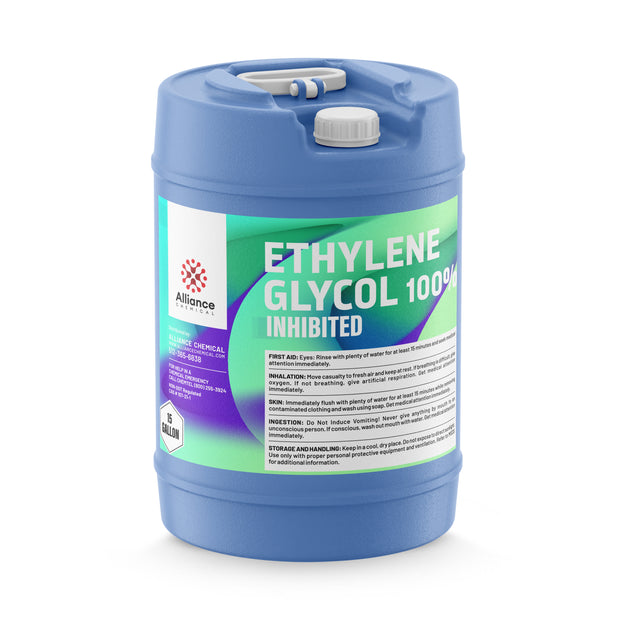 Alliance Chemical 100% Ethylene Glycol Inhibited in 15-gallon blue HDPE carboy