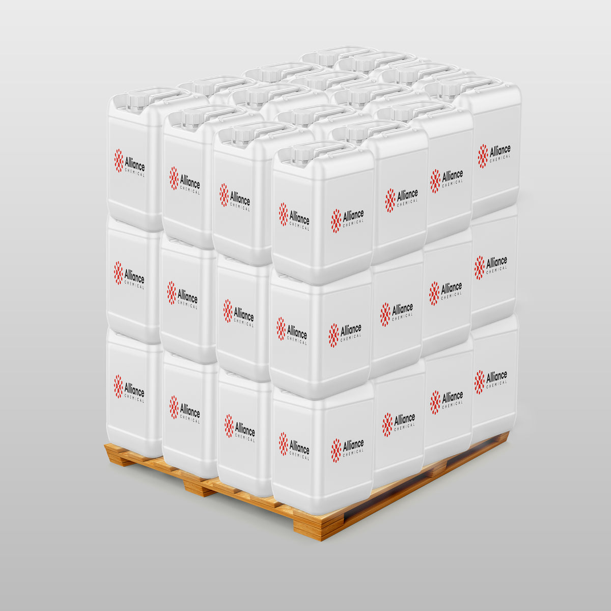 Sulfuric Acid 96% ACS Grade in 36 5-gallon carboys on a wooden pallet, Alliance Chemical