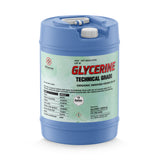 One 15-gallon HDPE jug of Alliance Chemical Glycerin Technical Grade with a white cap and handle.