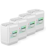 Four Alliance Chemical 5-gallon HDPE pails of Hydrochloric Acid 15% Technical Grade with labels and integrated handles.