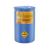 55-gallon blue drum of 12% ACS-grade hydrogen peroxide with Oxidizer 5.1, Alliance Chemical label, and sealed lid