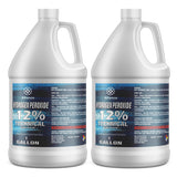 1-gallon HDPE bottles of Alliance Chemical 12% Technical Grade Hydrogen Peroxide with blue hazard labels
