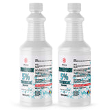 1-quart bottles of Alliance Chemical 5% Technical Grade Hydrogen Peroxide, HDPE containers, non-DOT regulated