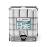 Alliance Chemical 330-gallon tote of Hydrogen Peroxide 5% Technical Grade with a steel cage and a white plastic spigot.