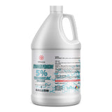 One-gallon HDPE bottle of Alliance Chemical 5% Technical Grade Hydrogen Peroxide, NFPA diamond, and hexagonal graphic design