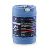 15-gallon HDPE jug of Alliance Chemical Hydrogen Peroxide 6% ACS Grade with a white cap and a label.