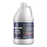 One 1-gallon HDPE jug of Alliance Chemical Hydrogen Peroxide 6% ACS Grade with a white screw cap, handle, and product label.