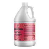 One-gallon HDPE jug of Alliance Chemical 6% Technical Grade Hydrogen Peroxide hazard diamonds, and childproof cap