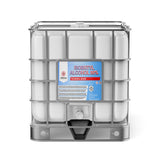 Alliance Chemical Isobutyl Alcohol 99% in a 330-gallon plastic tote with a steel cage and a blue and red label.