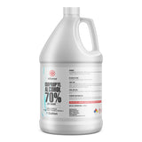 1-gallon HDPE bottle of 70% USP-grade isopropyl alcohol by Alliance Chemical, NFPA diamond, and flammable liquid labeling