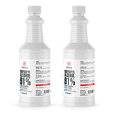 Alliance Chemical 1-quart bottles of USP-grade 91% Isopropyl Alcohol in ribbed HDPE containers