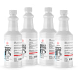 Four 1-quart plastic bottles of Alliance Chemical Isopropyl Alcohol 91% USP Grade with white caps and safety labels.
