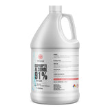One-gallon USP-grade 91% Isopropyl Alcohol in HDPE jug with flammable liquid warning labels, Alliance Chemical