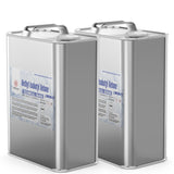 Two 5-gallon steel pails of Alliance Chemical Methyl Isobutyl Ketone Technical Grade with metal handles and labeled sides.