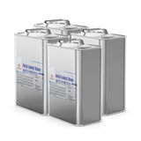 Four 1-gallon steel jugs of Alliance Chemical Methyl Isobutyl Ketone Technical Grade with metal handles and labels.