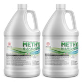 2-gallon HDPE jugs of Alliance Chemical Methyl N-Amyl Ketone (MNAK) with flammability/health warnings and HMIS safety