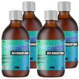 1-pint amber glass bottles of 99% n-Heptane ACS reagent grade solvent with GHS hazard pictograms, white caps, and turquoise