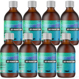 Eight 1-Quart glass bottles of Alliance Chemical n-Heptane 99% ACS with silver screw-top caps and labeled bottles.