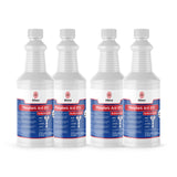 4x1-quart bottles of Phosphoric Acid 85% Technical Grade in HDPE containers with NFPA hazard diamonds, Alliance Chemical