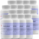 Alliance Chemical sodium metabisulfite food grade in white 2 lb plastic container with screw cap