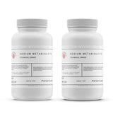 Alliance Chemical sodium metabisulfite technical grade in white 2-pound HDPE container with secure screw cap