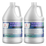 2-gallon HDPE containers of 50% Sulfuric Acid (Electrolyte Grade) Alliance Chemical branding