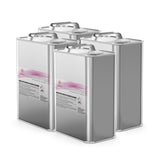 Four steel pails of Alliance Chemical Trichloroethylene (TCE) Technical Grade with metal handles and labels.