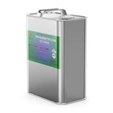 1-gallon steel jug of Alliance Chemical Trichloroethylene ACS Grade with a metal handle and a labeled container.