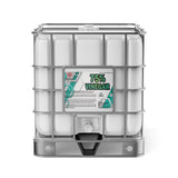 One 275-gallon plastic tote of Alliance Chemical 75% Vinegar with a steel cage, spigot, and product label.