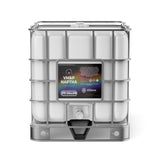 275-gallon IBC tote of VM&P Naptha solvent , Alliance Chemical branding, hazard symbols
