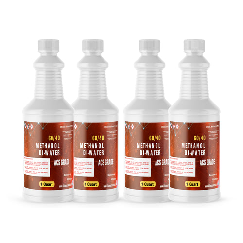 60/40 Methanol/DI Water Solution ACS Grade in 1 Quart container — high-performance solvent and cleaning agent