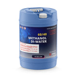 One 15-gallon HDPE jug of Alliance Chemical 60/40 Methanol/ DI Water Solution with a white screw cap and blue handle.